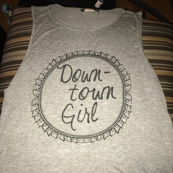 Tops - grey muscle tee